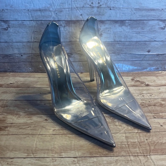 Good American Silver Clear Heels - Picture 2 of 9
